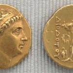 Gold coin of Diodotus -  245 BC