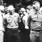Blindfolded U.S. hostages and their Iranian captors outside the U.S. embassy in Tehran, Iran, 1979.   U.S. Army/Handout via REUTERS     ATTENTION EDITORS - THIS IMAGE WAS PROVIDED BY A THIRD PARTY.